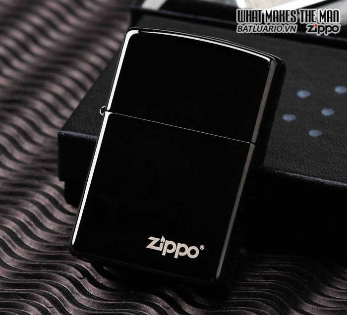 Zippo 24756ZL - Zippo Ebony with Zippo Logo