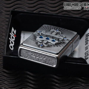 Zippo 24875 - Zippo Cross and Crown Emblem Street Chrome