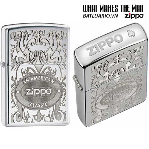 Zippo 24751 - Zippo Crown Stamp with American Classic Lighter