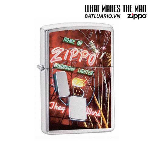 Zippo 24069 - Zippo Neon Sign Brushed Chrome