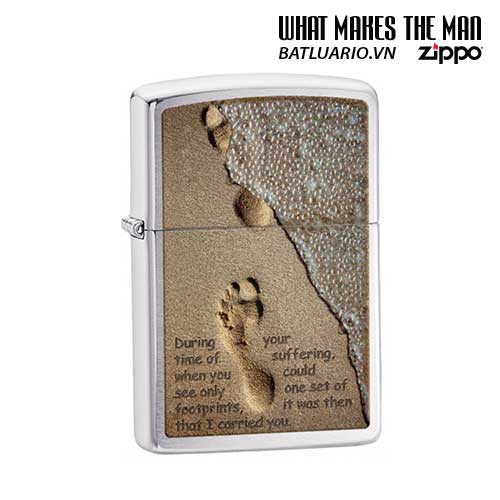 Zippo 28180 - Zippo Footprints in the Sand Brushed Chrome