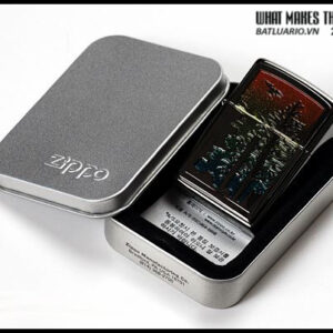 Zippo 20879 – Zippo Rainbow Forest Emblem Black Ice 1