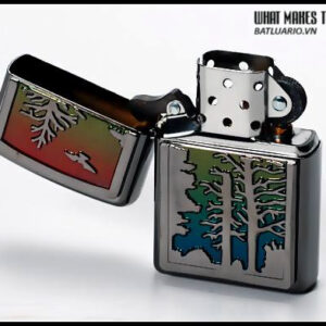 Zippo 20879 – Zippo Rainbow Forest Emblem Black Ice