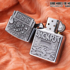 Zippo 21030 - Zippo One Arm Bandit Emblem Street Chrome 7 Zippo 200 Seattle Skyline