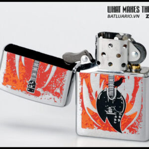 Zippo 24535 – Zippo Flame Guitar Brushed Chrome 2