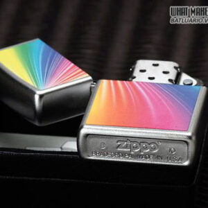 Zippo 24884 – Zippo Lighter Rainbow Satin Chrome 1