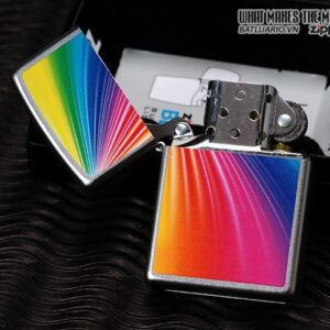 Zippo 24884 – Zippo Lighter Rainbow Satin Chrome