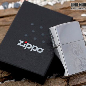Zippo 28050 – Zippo Mirrored Hearts High Polish Chrome 1