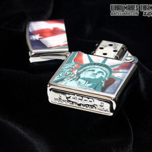 Zippo 28282 – Zippo Statue of Liberty Flag Brushed Chrome 2