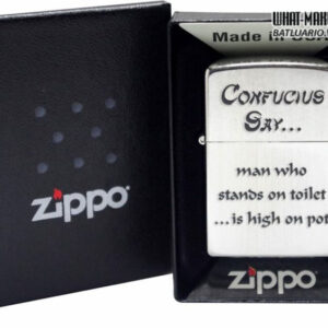Zippo 28459 – Zippo Confucius Say Man Pot Street Chrome 2