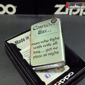Zippo 28460 – Zippo Confucius Say Wife Night Street Chrome 1