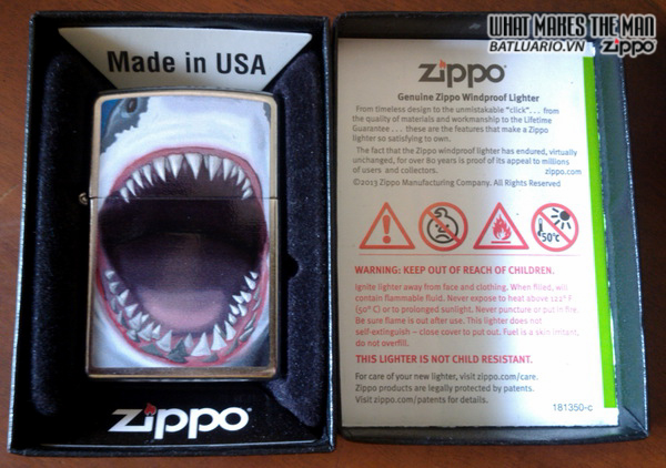Zippo 28463 – Zippo Lighter Shark Teeth Street Chrome 1
