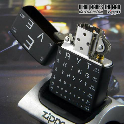 Zippo 24890 - Zippo Eye Chart Black Matte 4 Zippo 24890 – Zippo Eye Chart Black Matte