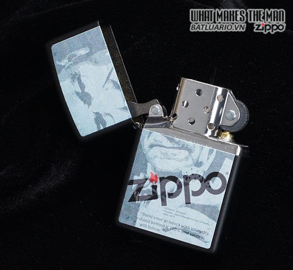 Zippo 28300 – Zippo Depot Zippo Logo Black Matte 1