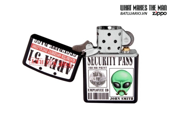 Zippo 28437 - Zippo Area 51 Security Pass Black Matte 4 Zippo 28437 – Zippo Area 51 Security Pass Black Matte