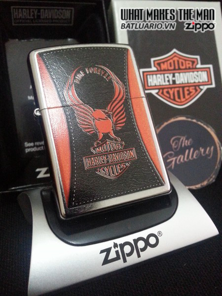 Zippo 28823 – Zippo HD Harley Davidson Orange Eagle Ride Forever 1
