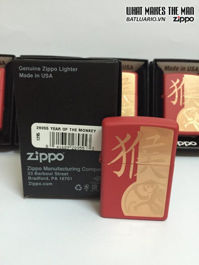 Zippo 28955 – Zippo Year Of The Monkey Red Matte