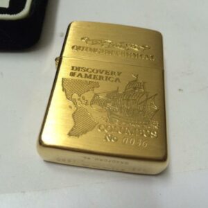 Zippo 32-90 mạ vàng - Hoạ tiết đắp nổi - Cristoforo Colombo 4