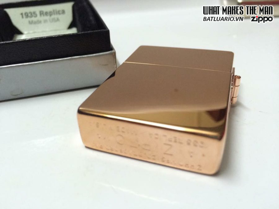 Zippo Replica 1935 Bản lề ngoài – Mạ Vàng Hồng 6 Zippo Replica 1935 Bản lề ngoài – Mạ Vàng Hồng 6