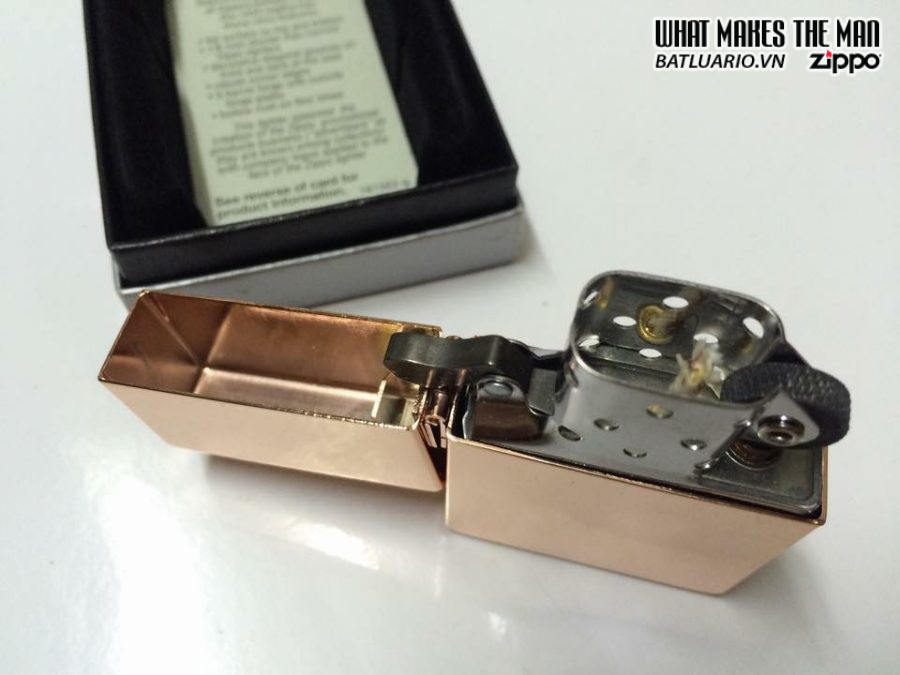 Zippo Replica 1935 Bản lề ngoài - Mạ Vàng Hồng 3 Zippo Replica 1935 Bản lề ngoài – Mạ Vàng Hồng 7