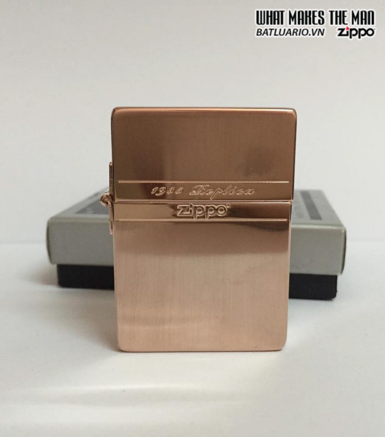 Zippo Replica 1935 Bản lề ngoài – Mạ Vàng Hồng 3 Zippo Replica 1935 Bản lề ngoài – Mạ Vàng Hồng 3