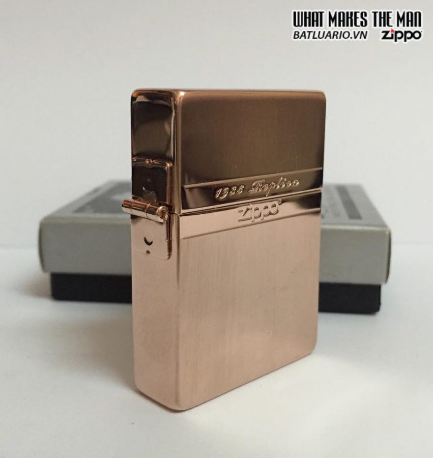 Zippo Replica 1935 Bản lề ngoài – Mạ Vàng Hồng 4 Zippo Replica 1935 Bản lề ngoài – Mạ Vàng Hồng 4