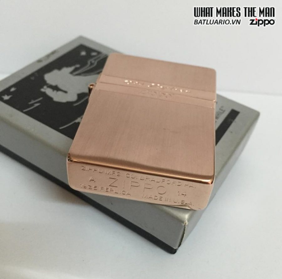 Zippo Replica 1935 Bản lề ngoài – Mạ Vàng Hồng 1 Zippo Replica 1935 Bản lề ngoài – Mạ Vàng Hồng 1