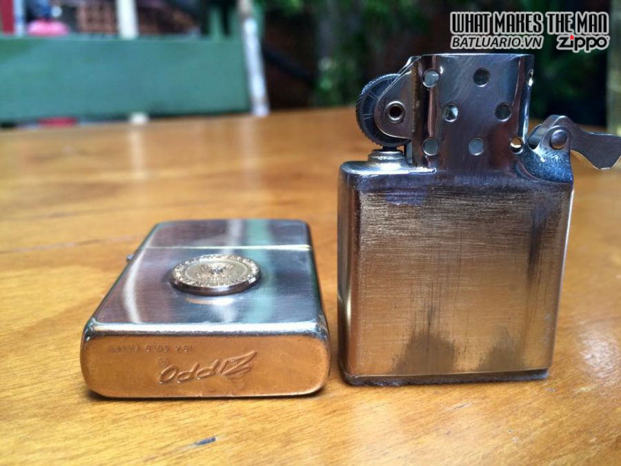 ZIPPO 10k GOLD FILLED 1960s – Emblem tổng thống bằng vàng 10k 2