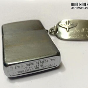 ZIPPO 1946 – 1947 FULL NIKEL RUỘT 14 lỗ – Emblem quân đội 9