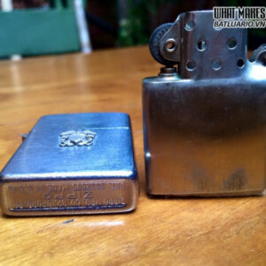 Zippo 1947-1949 Vỏ đồng mạ chrome - bản lề 3 chấu - ruột nikel 6 Zippo 1947-1949 Vỏ đồng mạ chrome – bản lề 3 chấu – ruột nikel 5
