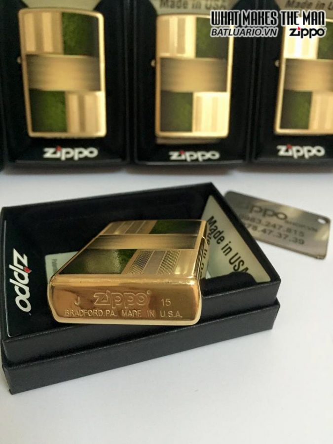 Zippo 28796 – Zippo Brass and Green Brushed Brass