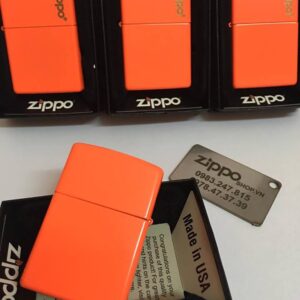 Zippo 28888ZL - Zippo Plain with Logo Neon Orange Matte 1