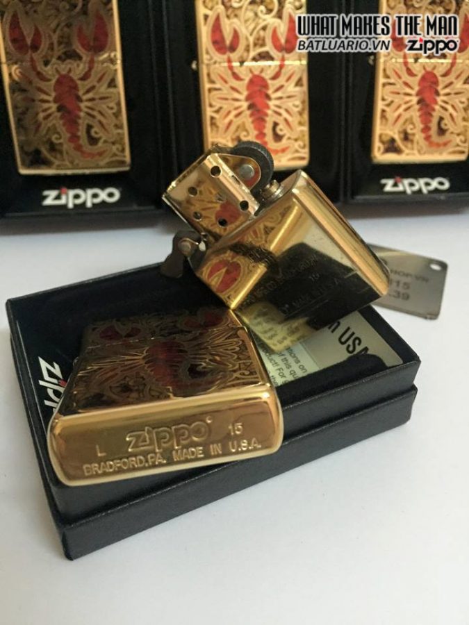 Zippo 29096 – Zippo Scorpion Shell Polished Brass