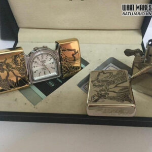 ZIPPO COMBO – gồm 1 Zippo & 1 đồng hồ kiểu dáng Zippo 7