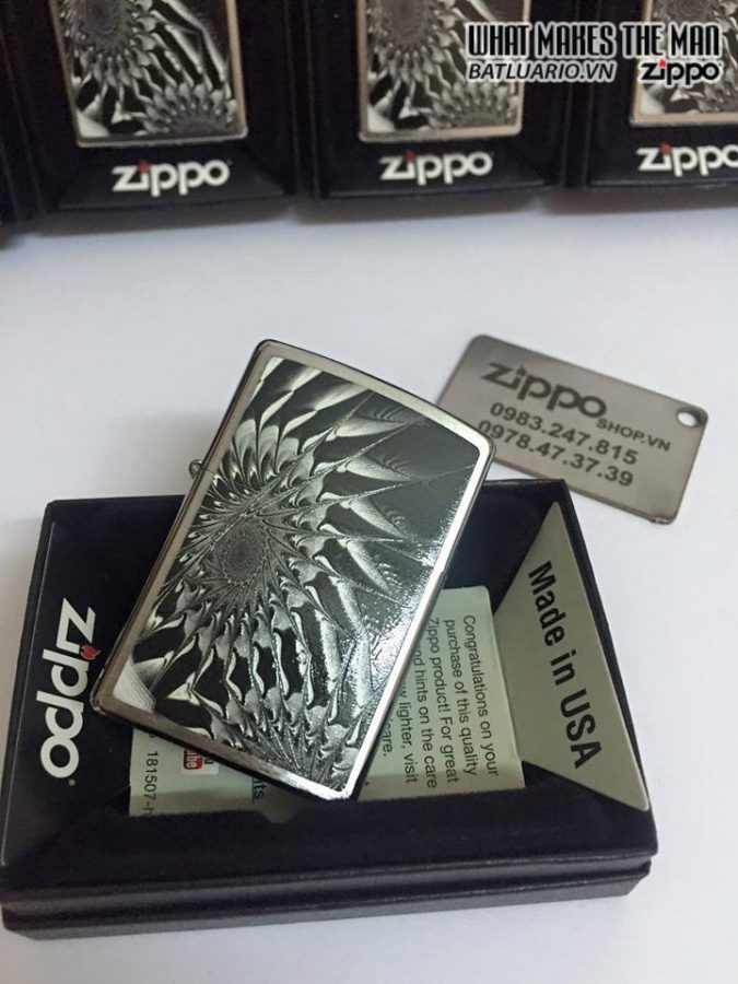 Zippo 29061 – Zippo Metal Abstract Brushed Chrome