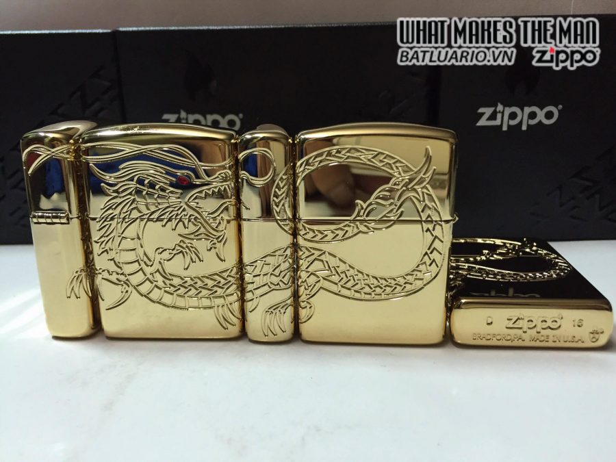 Zippo 29265 – Zippo Red Eyed Dragon 360 Degree Engraving Gold Plate 4