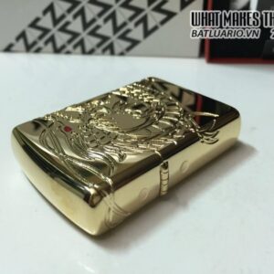 Zippo 29265 – Zippo Red Eyed Dragon 360 Degree Engraving Gold Plate 2