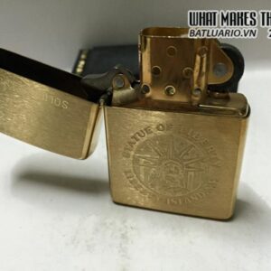 Zippo solid brass 1993 Hoạ tiết LIBERTY 8 Zippo solid brass 1993 Hoạ tiết LIBERTY 1