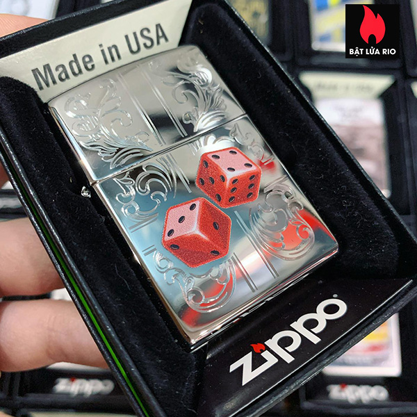 Zippo 250 Dazzling Dice In Red