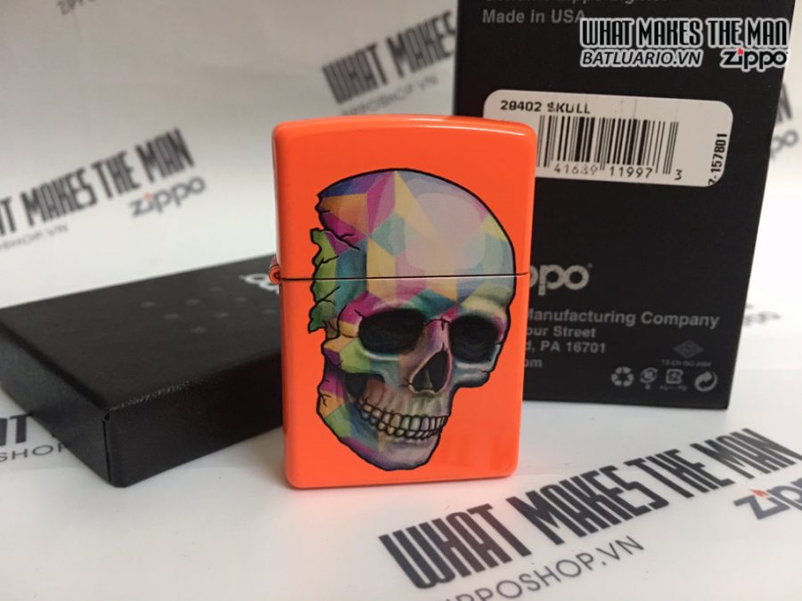 Zippo 29402 - Zippo Sexy Skeleton Neon Orange
