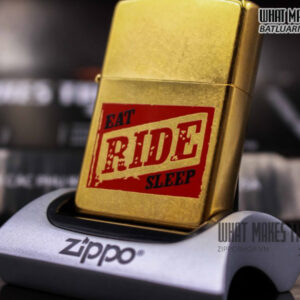 ZIPPO GOLD DUST 2004 – EAT RIDE SLEEP 1