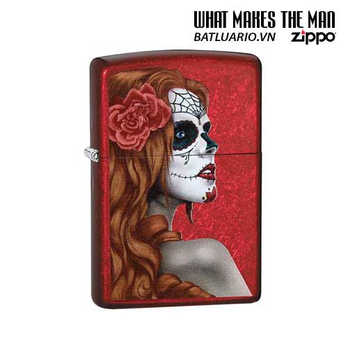 Zippo 28830 – Zippo Day of The Dead Girl Candy Apple Red