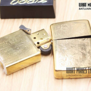 ZIPPO LA MÃ VENETIAN 1989 – ĐỒNG NGUYÊN KHỐI – HOA VĂN Ý 2