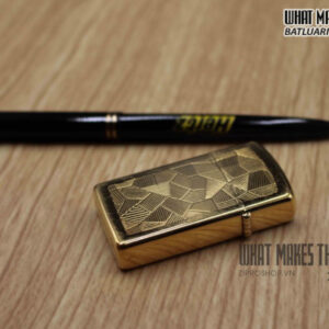 ZIPPO SLIM 1984 – SHIMMER – GOLD PLATE 1