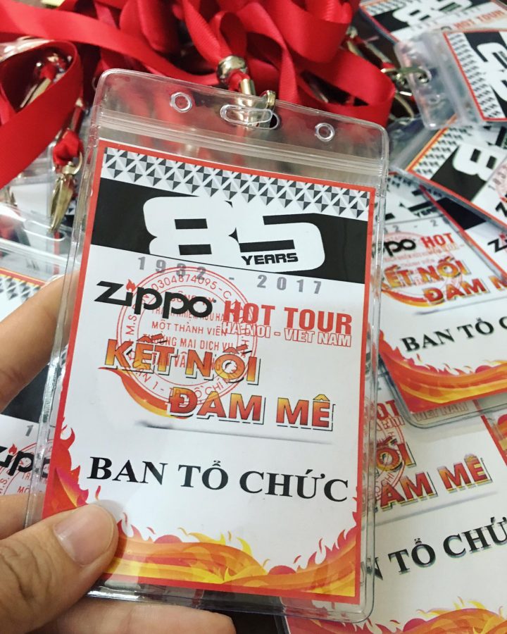 Thẻ BAN TỔ CHỨC EVENT "ZIPPO HOT TOUR HANOI - VIETNAM"