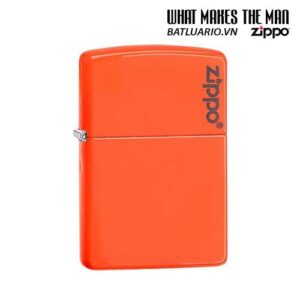 Zippo 28888ZL – Zippo Plain with Logo Neon Orange Matte