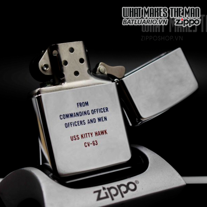 ZIPPO LA MÃ 1990 - USS KITTY HAWK CV 63 ZIPPO USS KITT Y ZIPPO LA MÃ 1990 - USS KITTY HAWK CV 63 ZIPPO USS KITT Y