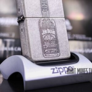 ZIPPO LA MÃ 1997 - ANTIQUE SILVER - JIM BEAM 6
