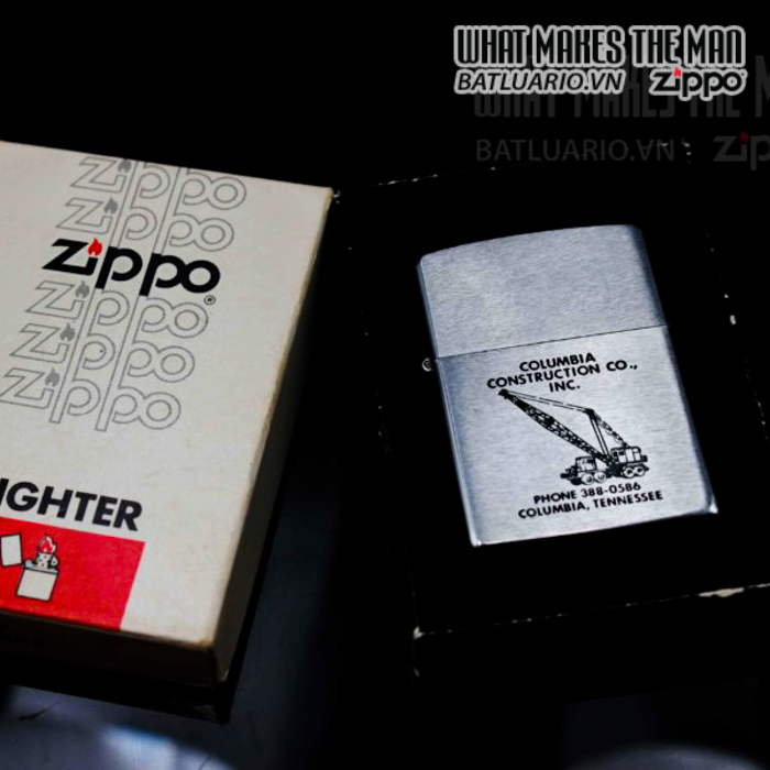 ZIPPO XƯA 1976 - COLUMBIA CONSTRUCTION CO.,INC 3 zippo xưa 1976 columbia construction co inc 6