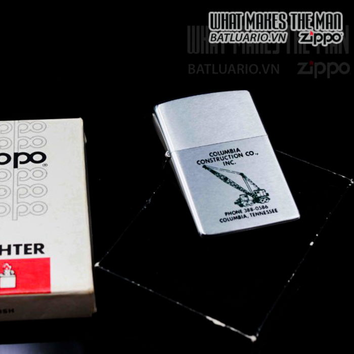 ZIPPO XƯA 1976 - COLUMBIA CONSTRUCTION CO.,INC 4 zippo xưa 1976 columbia construction co inc 5